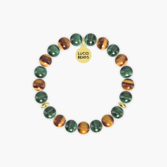 Malachite and Tiger Eye Bracelet