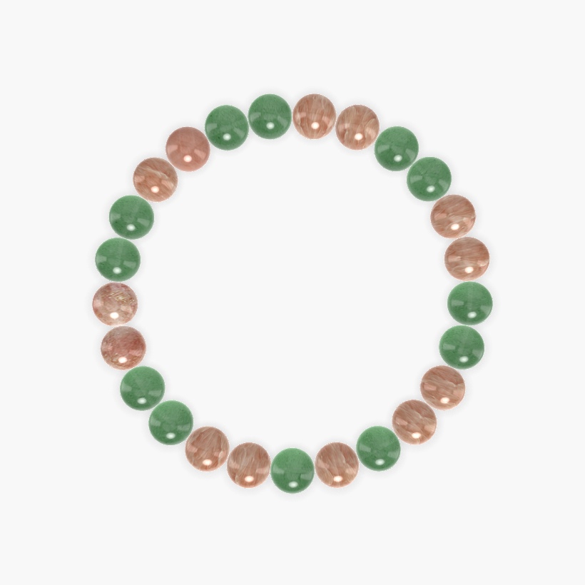 Sunstone and Aventurine Bracelet