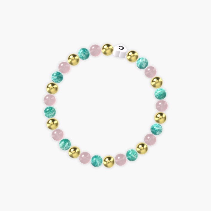 Rose Quartz and Amazonite Bracelet