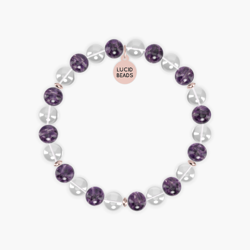 Amethyst and Clear Quartz Bracelet