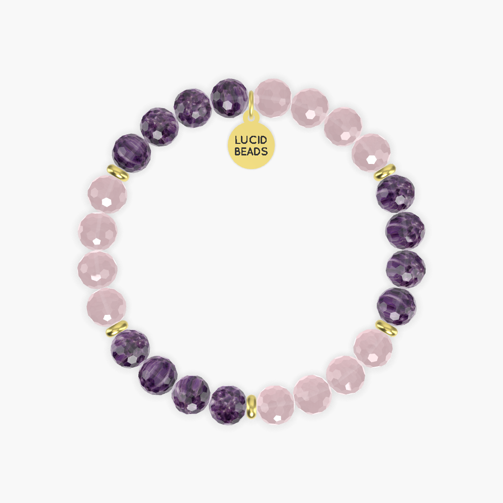 Rose Quartz and Amethyst Bracelet