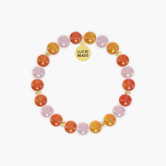 Carnelian and Rose Quartz Bracelet