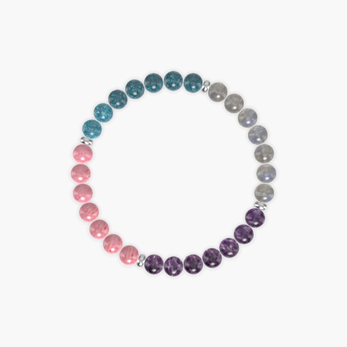 Amethyst, Labradorite, Apatite and more Gemstone Bracelet