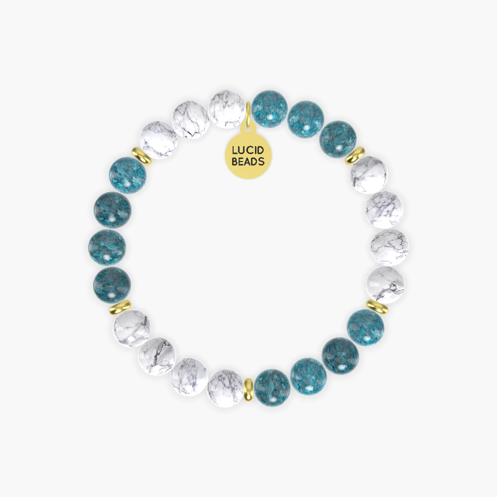 Apatite and Howlite Bracelet