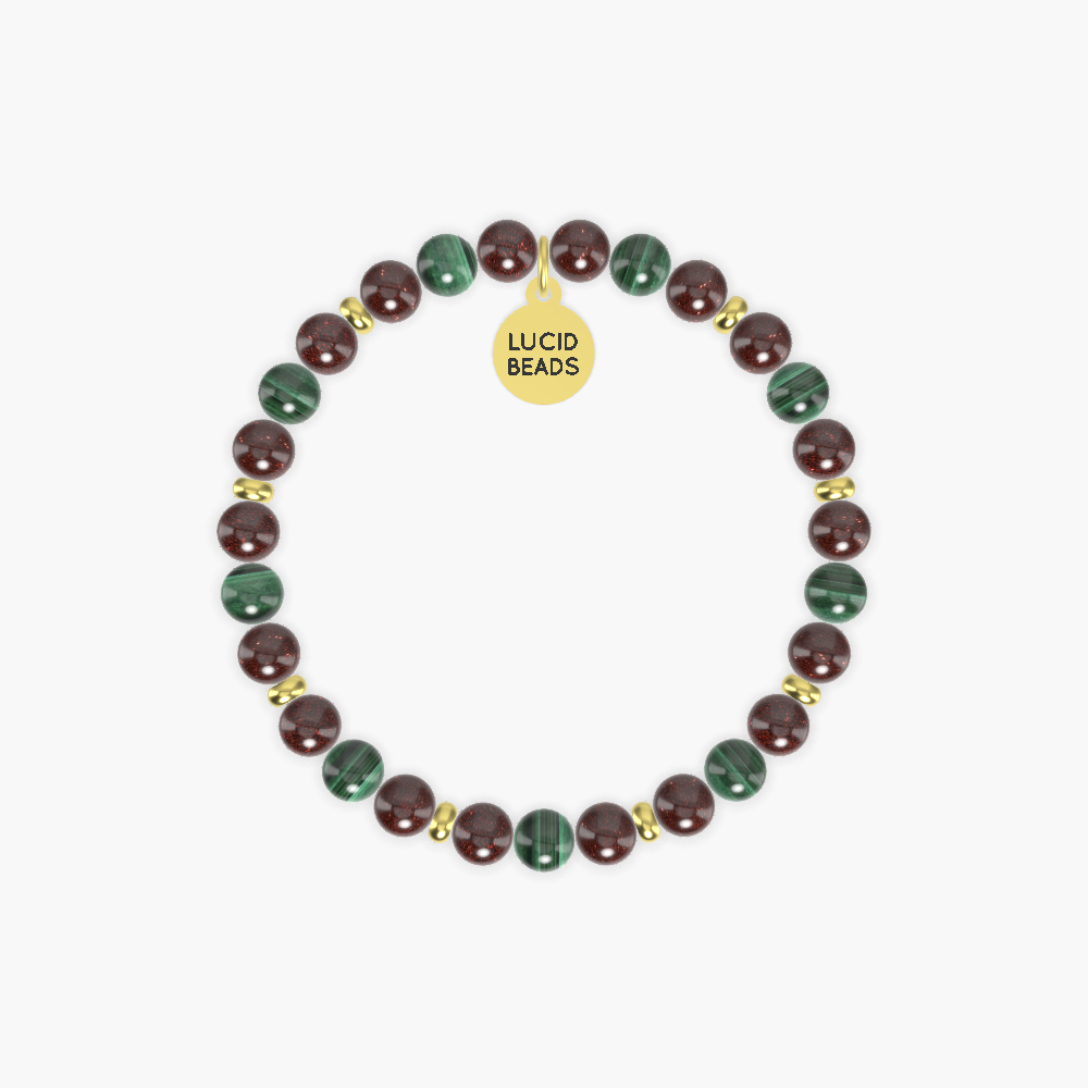 Garnet and Malachite Bracelet