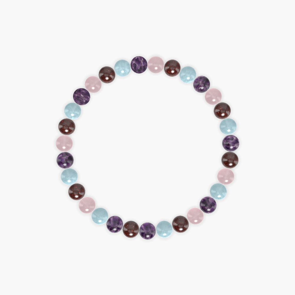 Amethyst, Aquamarine, Garnet and more Gemstone Bracelet