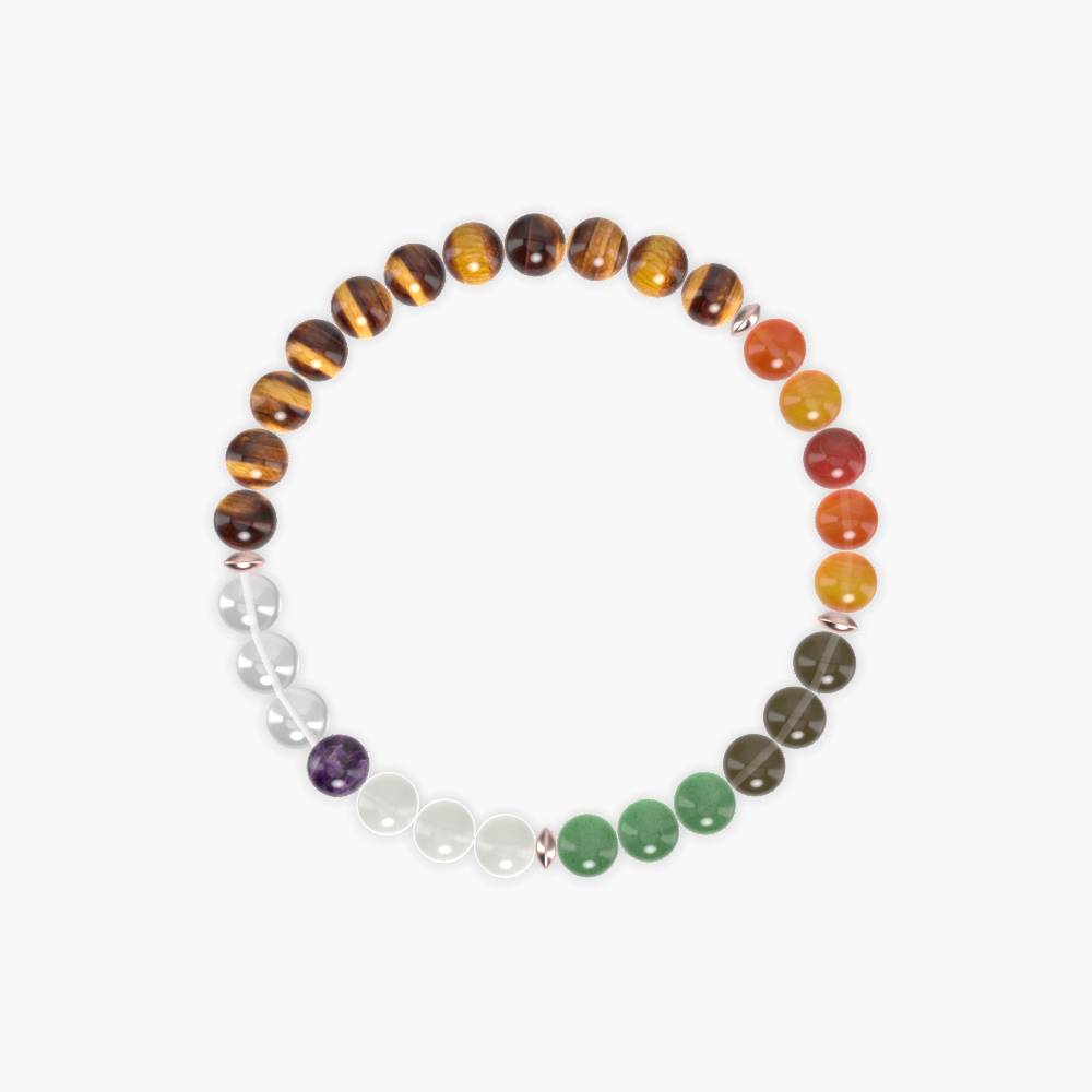 Tiger Eye, Carnelian, Aventurine and more Gemstone Bracelet