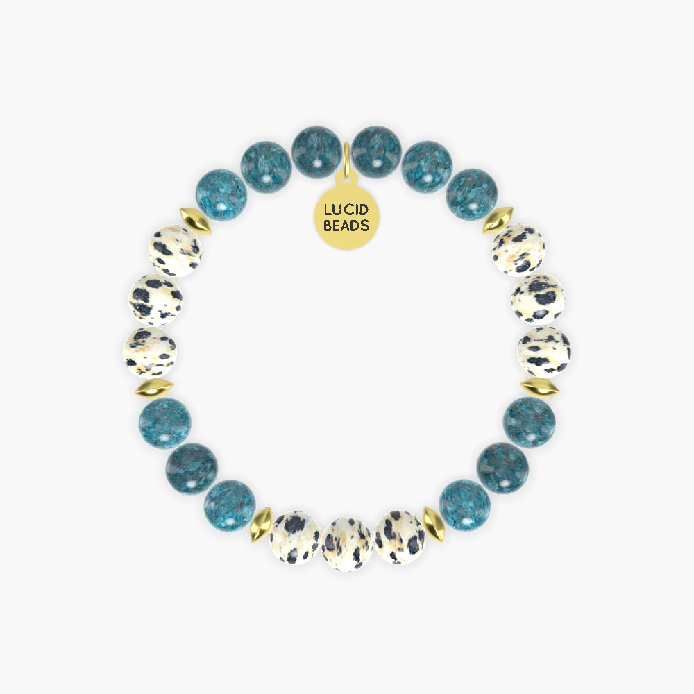 Apatite and Dalmatian Jasper Bracelet