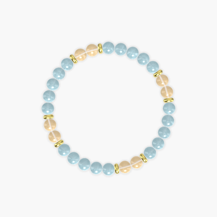 Aquamarine and Citrine Bracelet