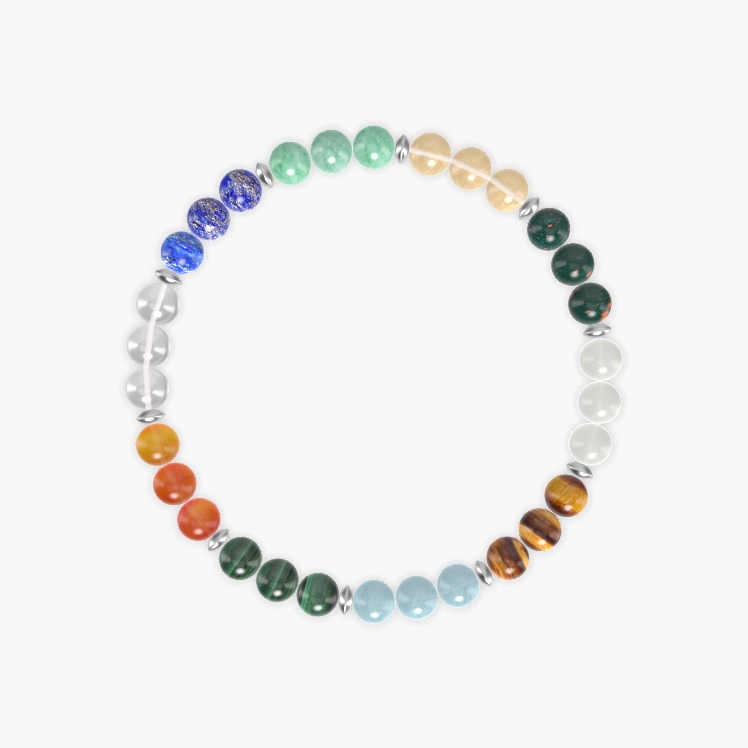 Aquamarine, Tiger Eye, Moonstone and more Gemstone Bracelet