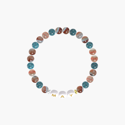 Sardonyx and Apatite Bracelet