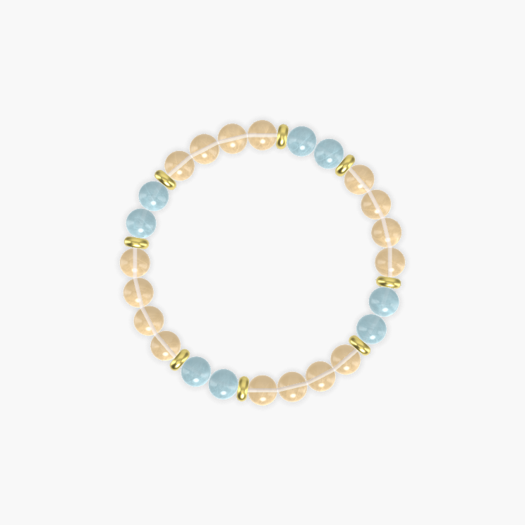 Citrine and Aquamarine Bracelet