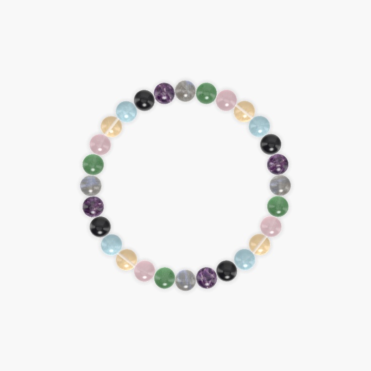 Labradorite, Amethyst, Black Obsidian and more Gemstone Bracelet