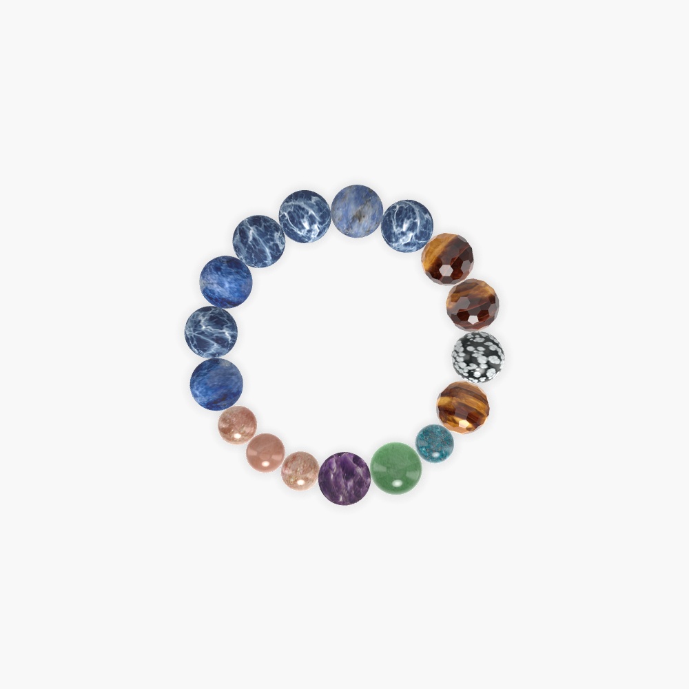 Sodalite, Tiger Eye, Sunstone and more Gemstone Bracelet