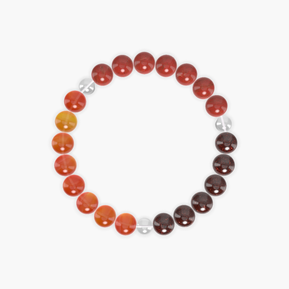 Carnelian, Red Jasper, Garnet and more Gemstone Bracelet