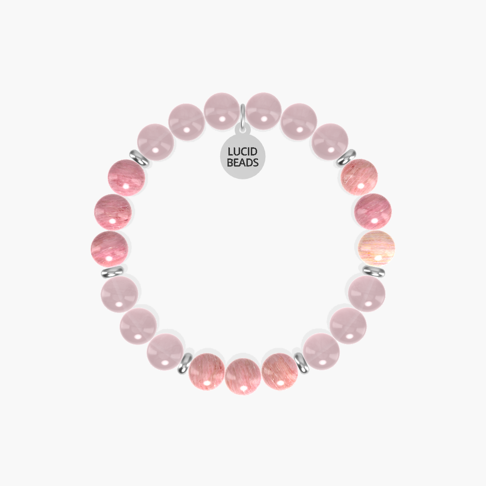 Compassion Harmony - Rose Quartz and Rhodonite Bracelet