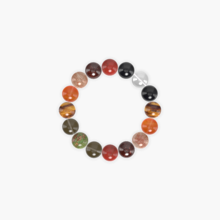 Red Jasper, Garnet, Sunstone and more Gemstone Bracelet