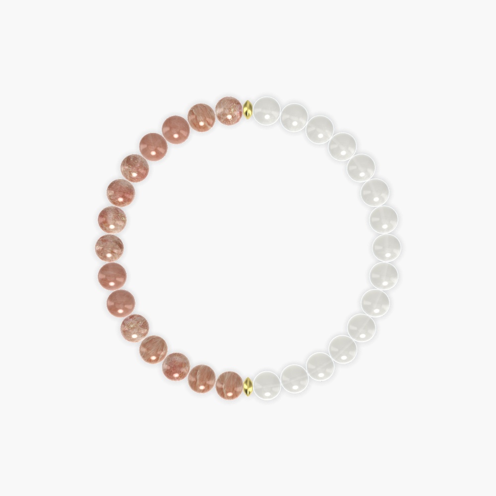 Moonstone and Sunstone Bracelet