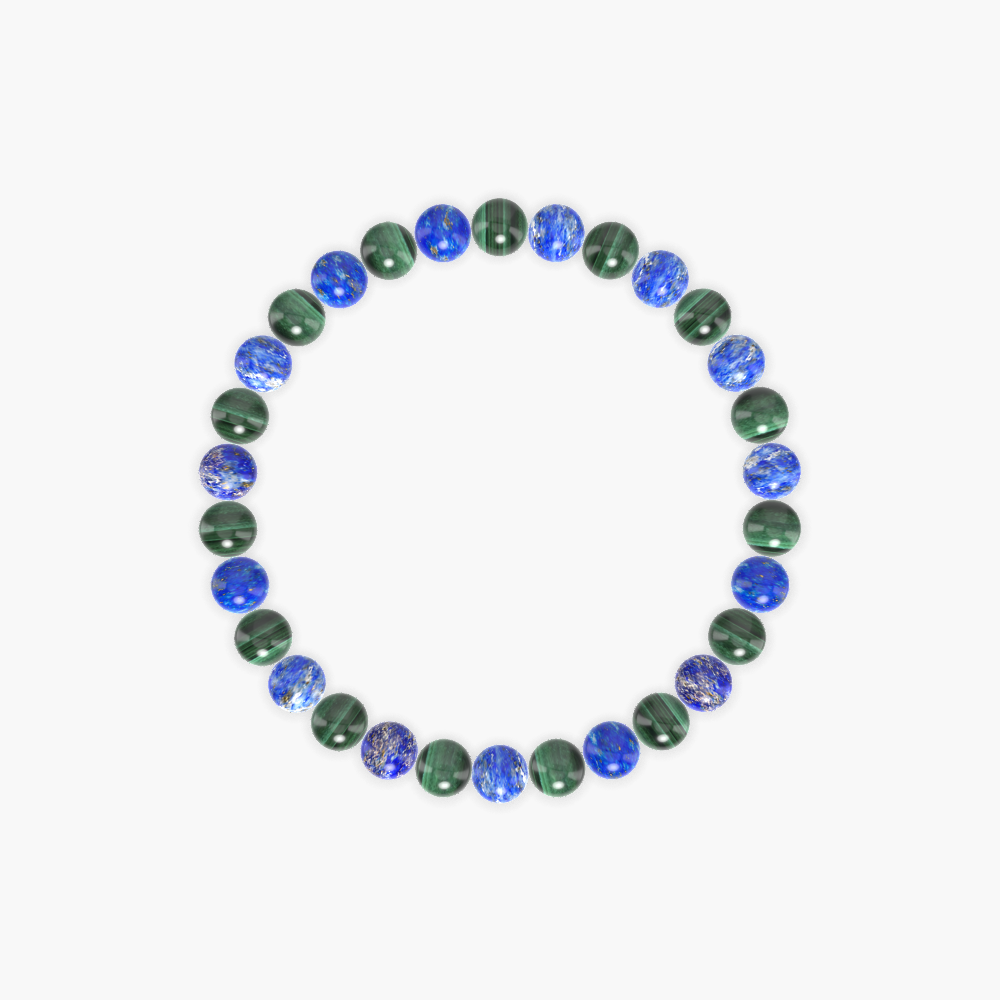 Lapis Lazuli and Malachite Bracelet