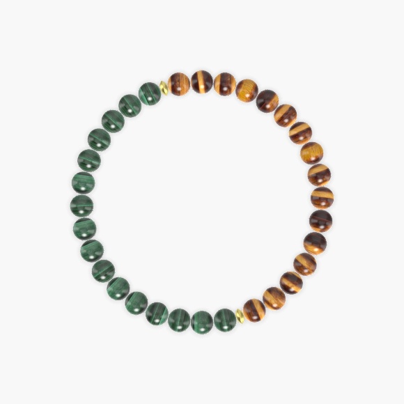 Malachite and Tiger Eye Bracelet