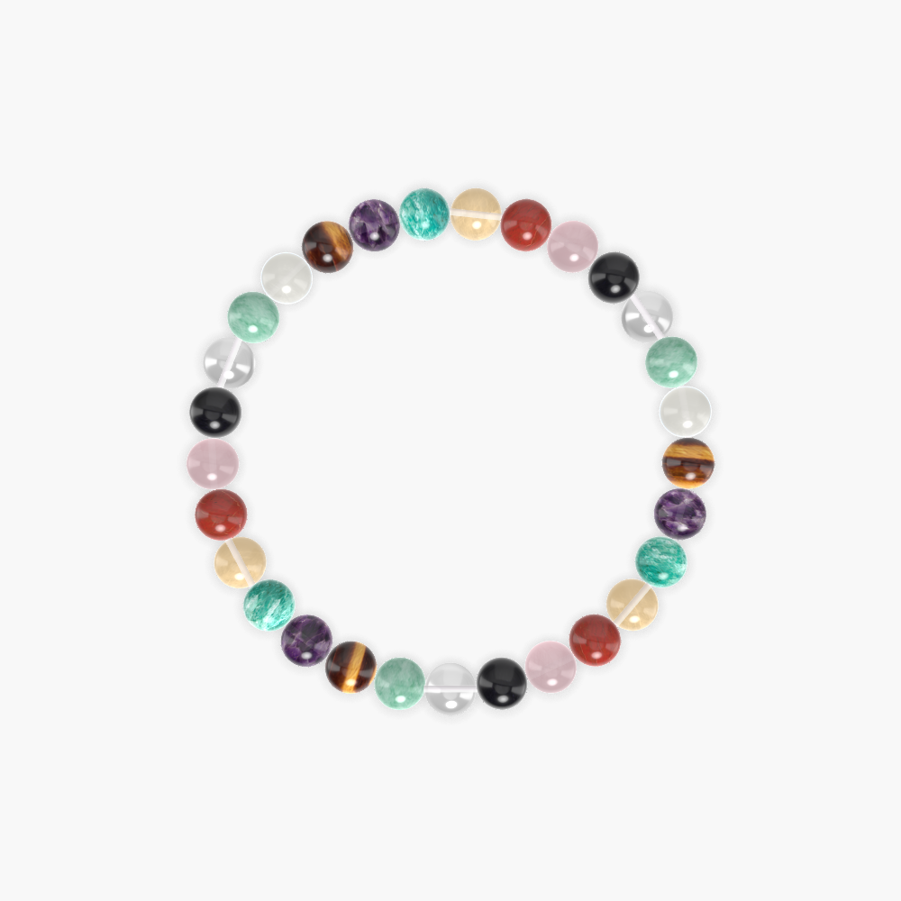Clear Quartz, Black Obsidian, Rose Quartz and more Gemstone Bracelet