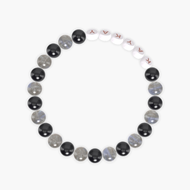 Black Tourmaline and Labradorite Bracelet