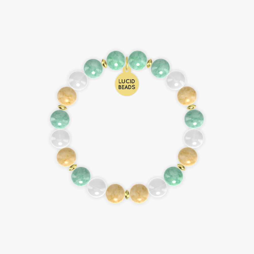 Green Jade, Yellow Jade and White Jade Bracelet