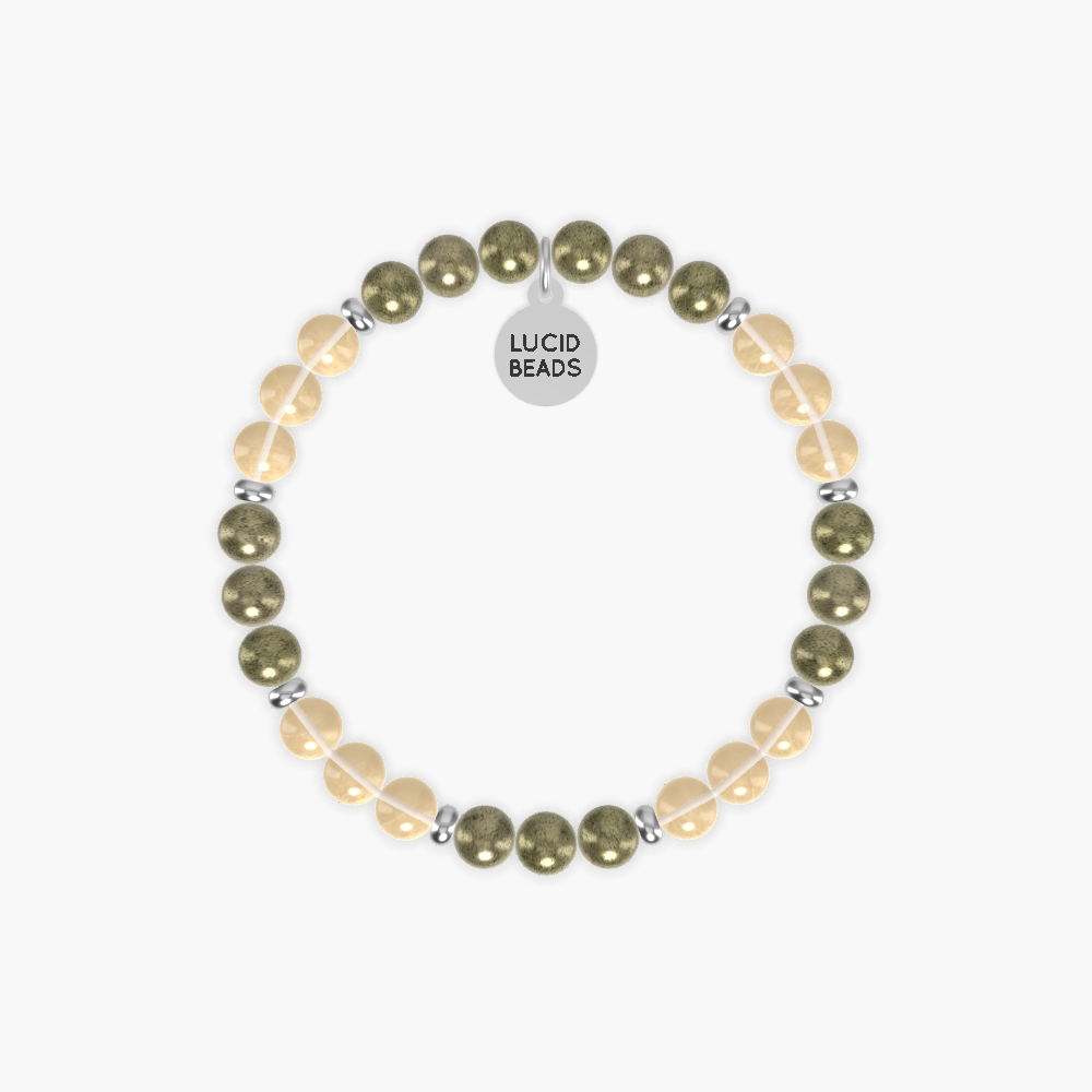 Prosperity Charm - Pyrite and Citrine Bracelet