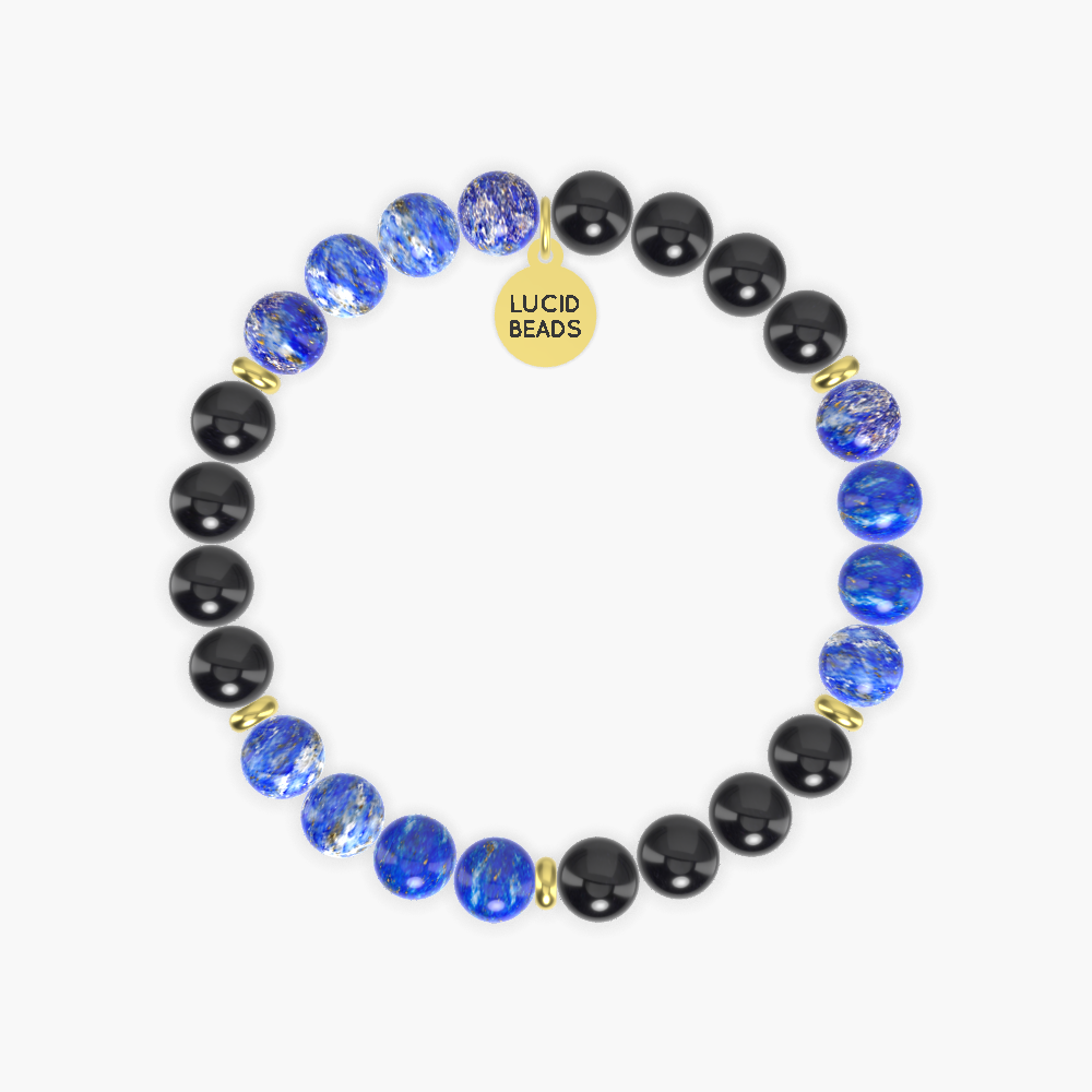 Fearless Guardian - Black Tourmaline and Lapis Lazuli Bracelet