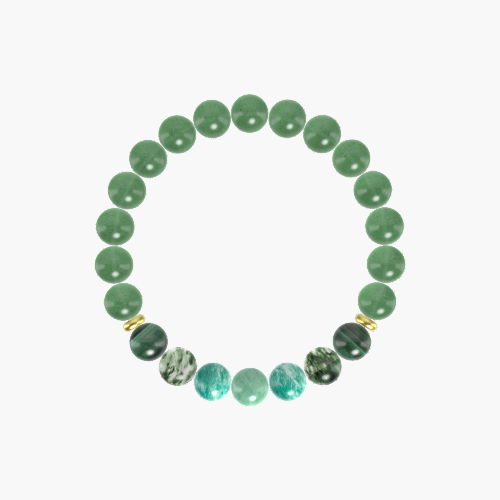 Aventurine, Amazonite, Moss Agate and more Gemstone Bracelet