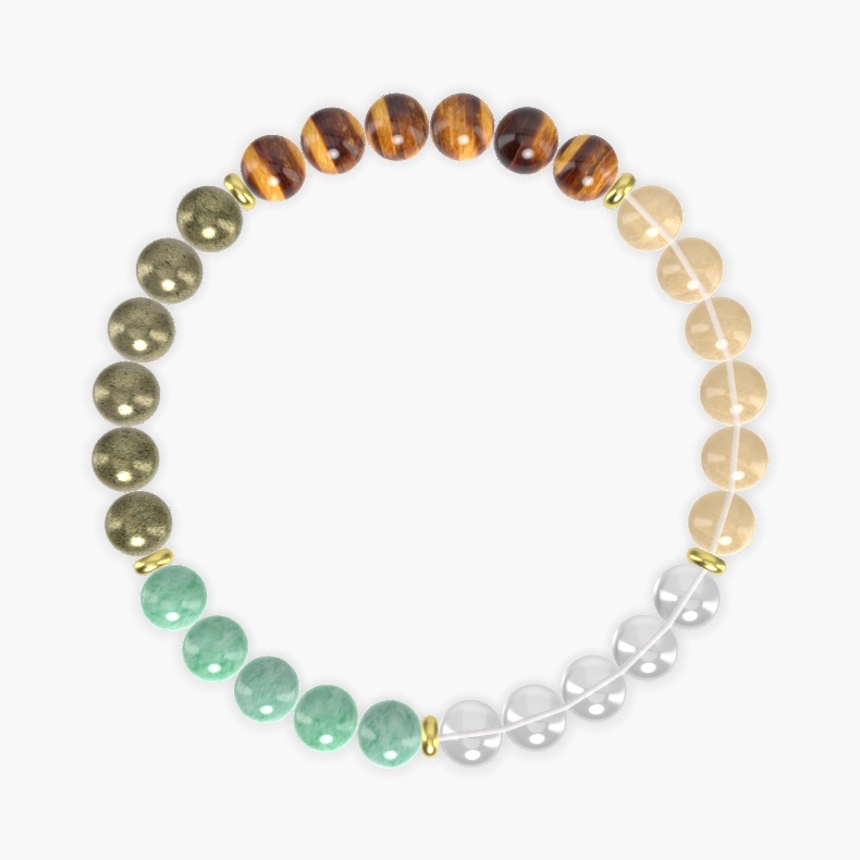 Citrine, Tiger Eye, Pyrite and more Gemstone Bracelet