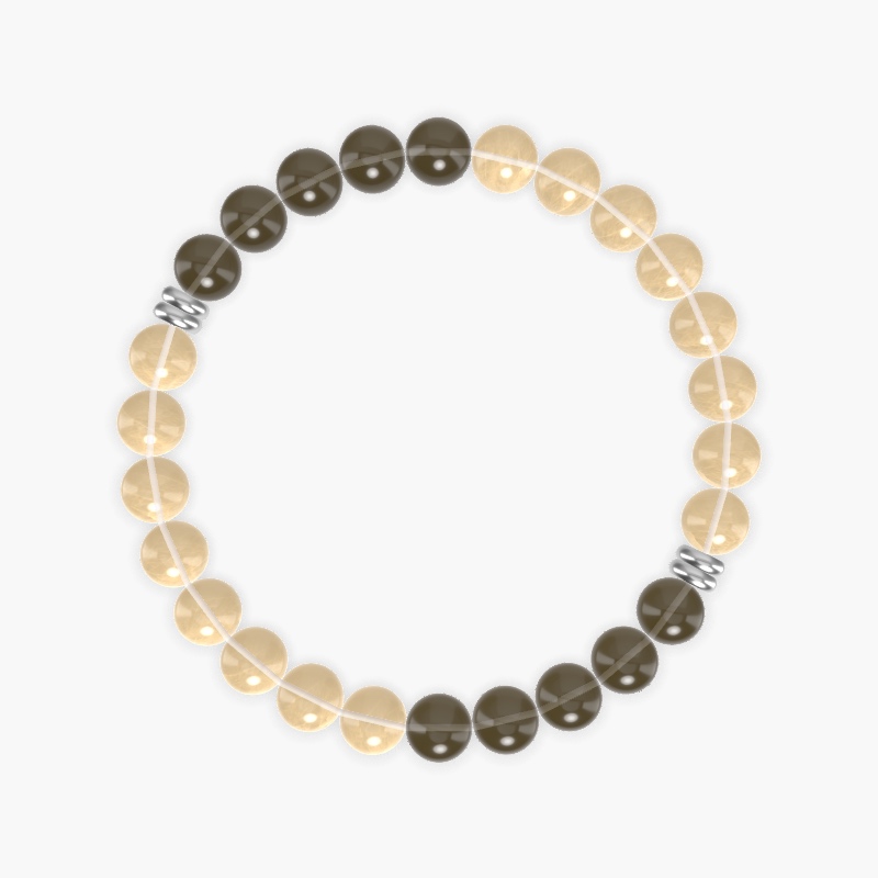 Citrine and Smoky Quartz Bracelet