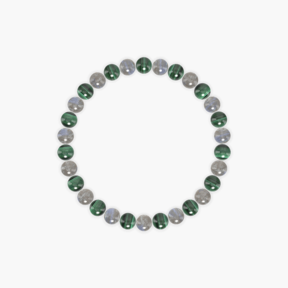 Labradorite and Malachite Bracelet