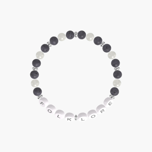 Lava Rock and Moonstone Bracelet