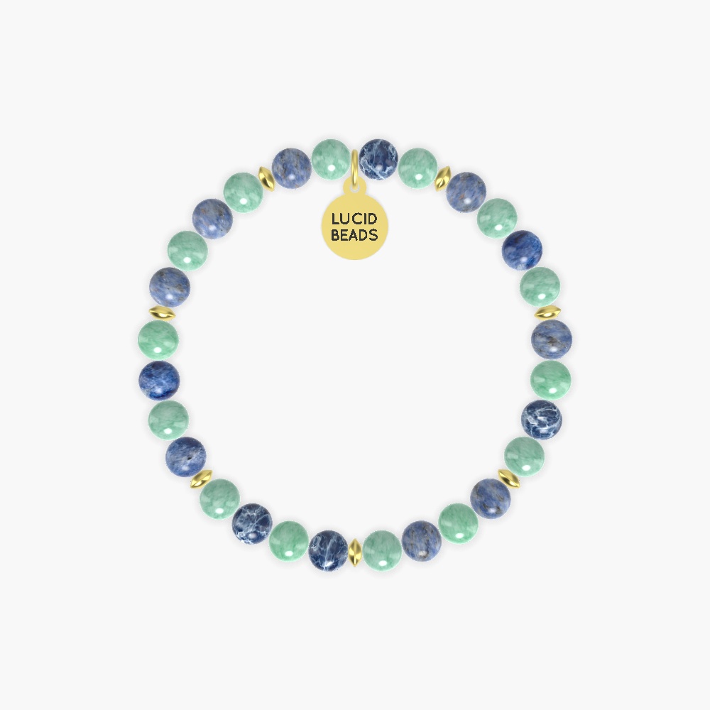 Green Jade and Sodalite Bracelet