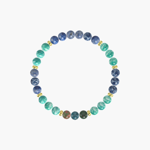 Amazonite, Sodalite, Apatite and more Gemstone Bracelet