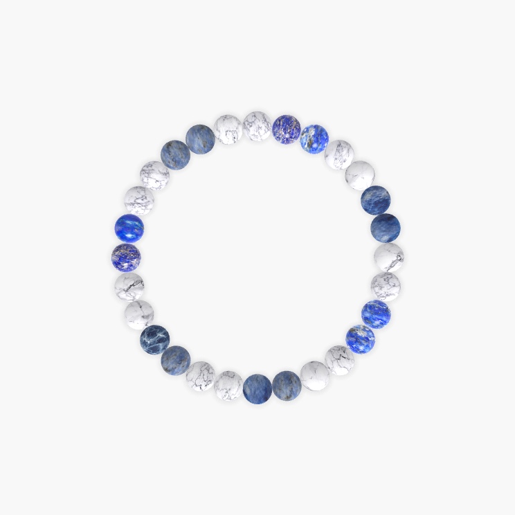 Howlite, Sodalite and Lapis Lazuli Bracelet