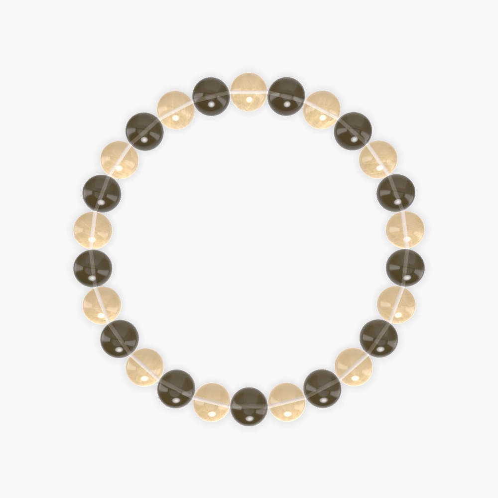 Smoky Quartz and Citrine Bracelet