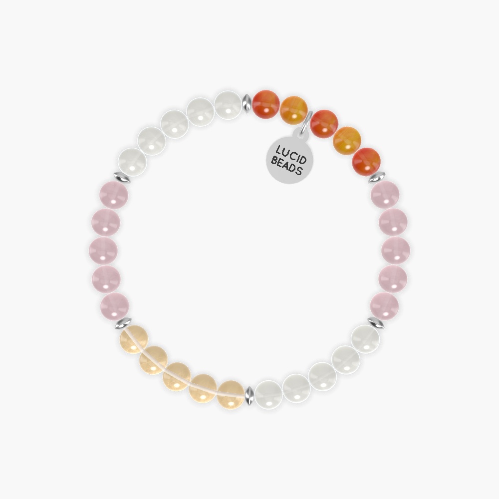 Moonstone, Rose Quartz, Carnelian and more Gemstone Bracelet