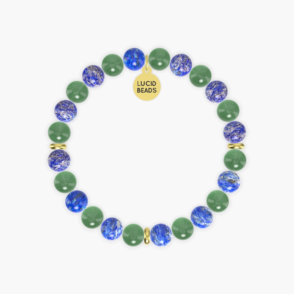 Lapis Lazuli and Aventurine Bracelet