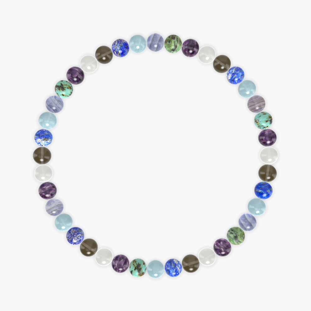 Aquamarine, Lapis Lazuli, Smoky Quartz and more Gemstone Bracelet