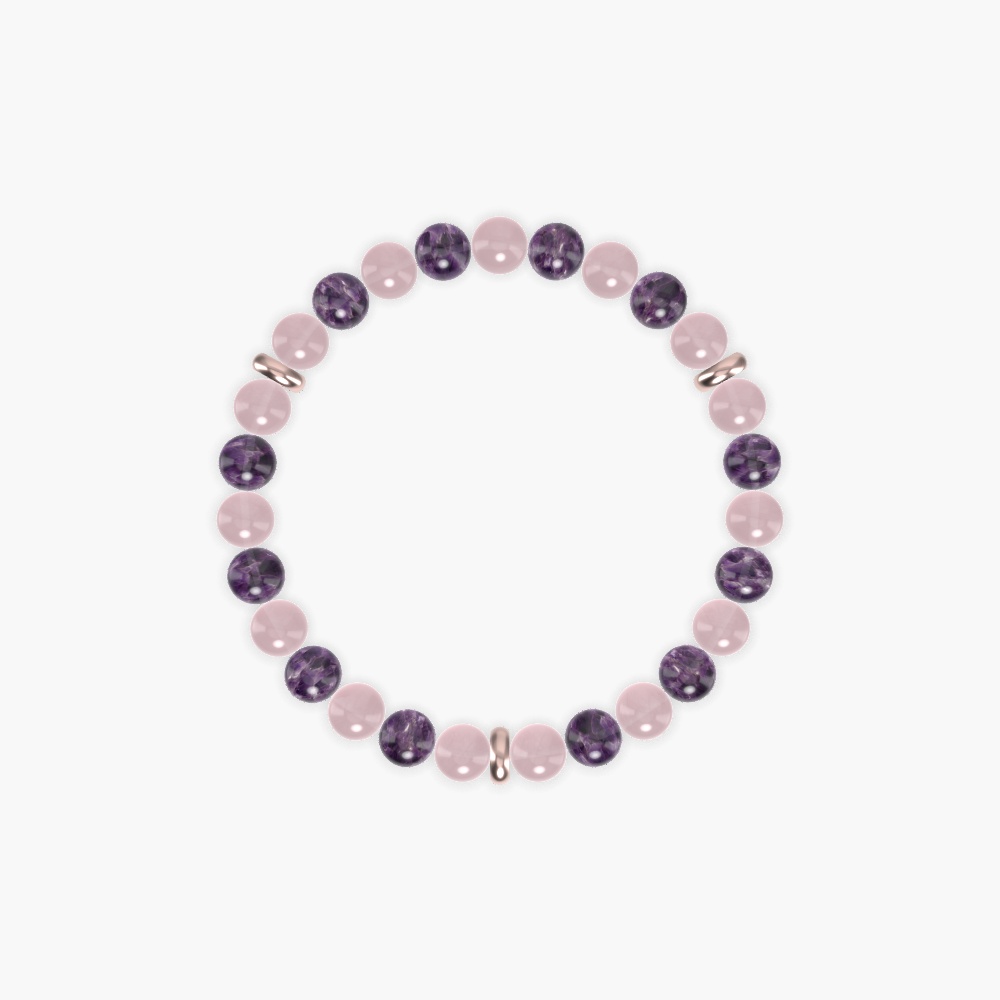Rose Quartz and Amethyst Bracelet