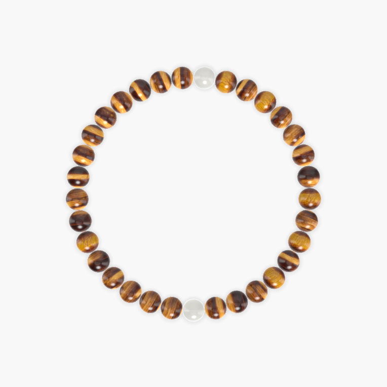Tiger Eye and Moonstone Bracelet