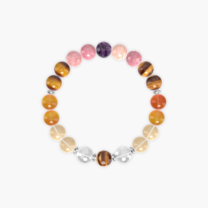 Tiger Eye, Citrine, Carnelian and more Gemstone Bracelet