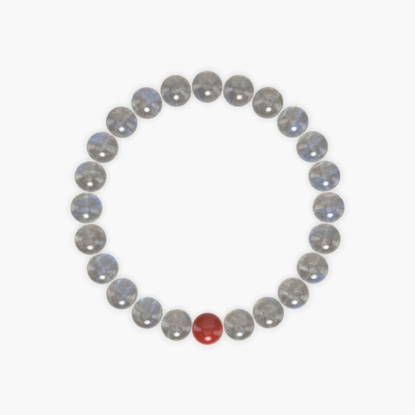 Labradorite and Red Jasper Bracelet