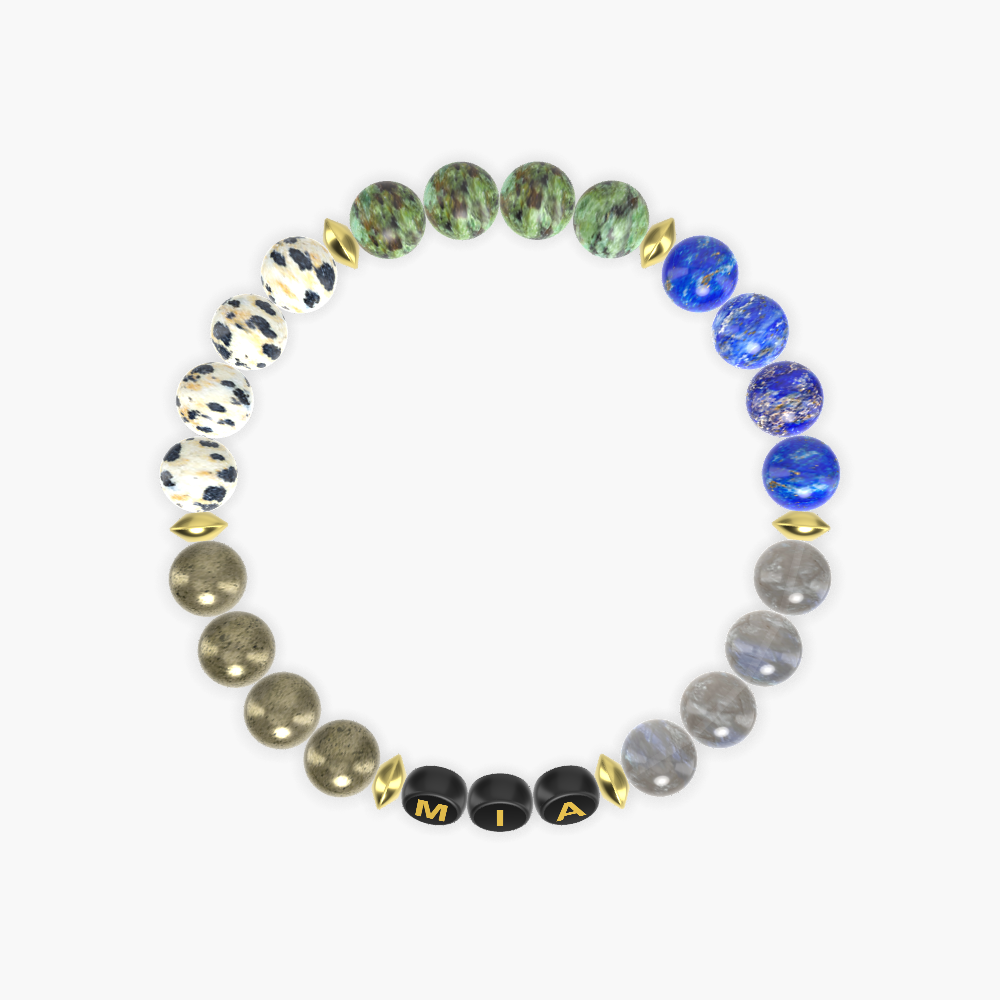 Labradorite, Lapis Lazuli, African Turquoise and more Gemstone Bracelet