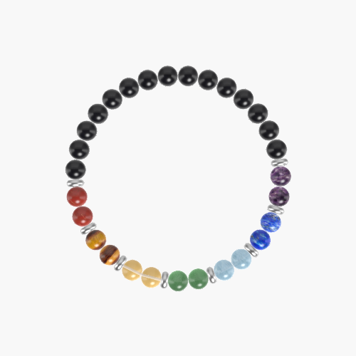 Black Obsidian, Aventurine, Aquamarine and more Gemstone Bracelet