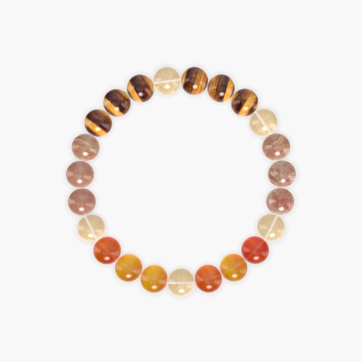 Carnelian, Sunstone, Tiger Eye and more Gemstone Bracelet