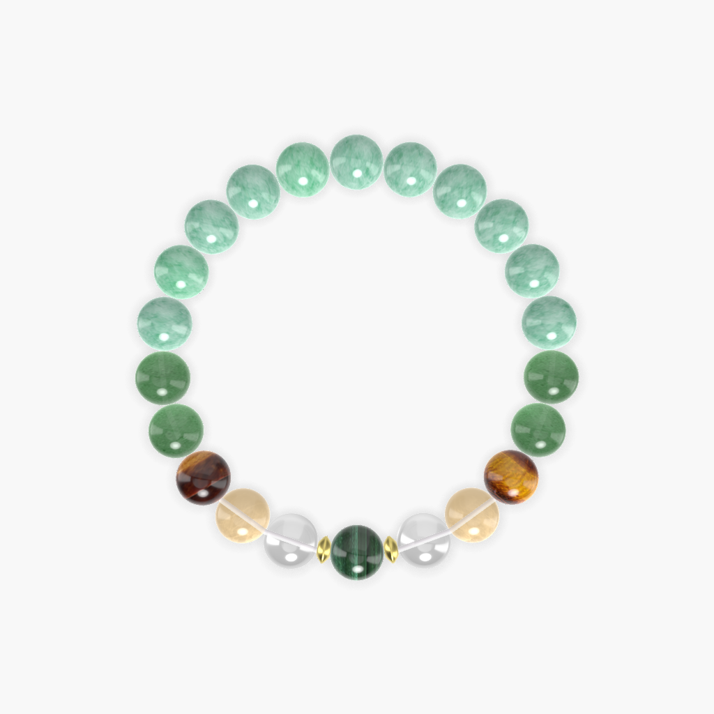 Green Jade, Aventurine, Clear Quartz and more Gemstone Bracelet
