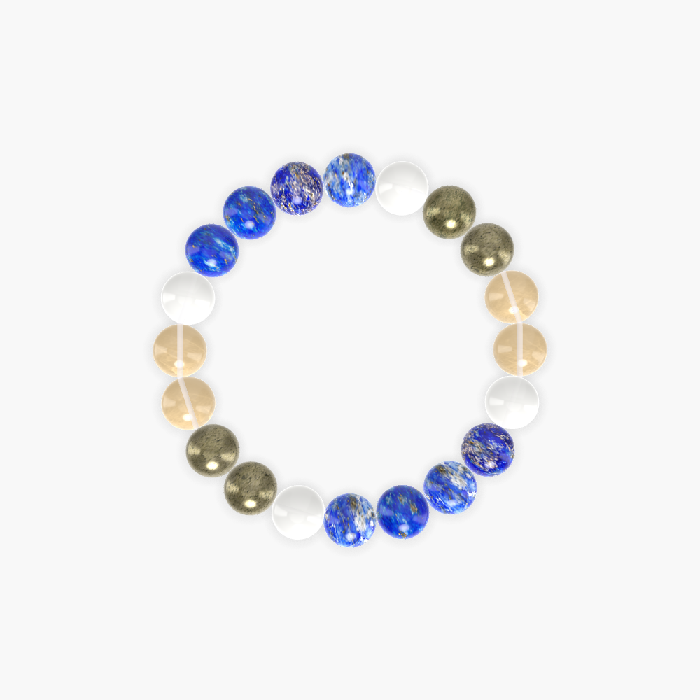 Lapis Lazuli, White Jade, Citrine and more Gemstone Bracelet